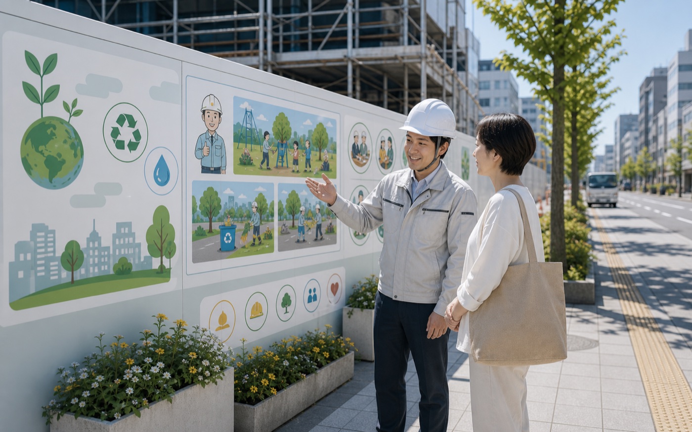 仮囲いを地域価値に変える打ち合わせの様子