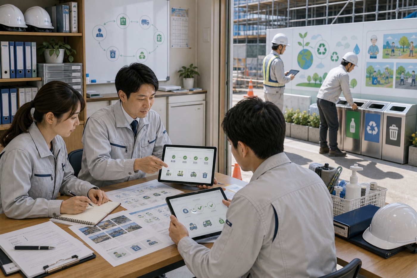 改善した運用を会社に残して定着させる様子